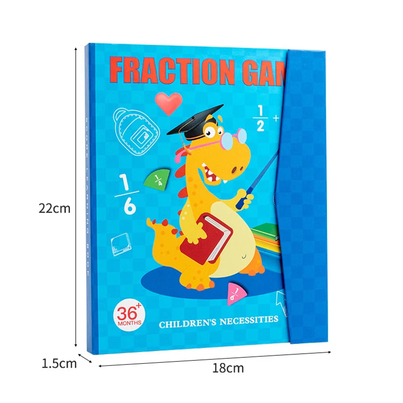 Wooden Magnetic Fraction Learning Book