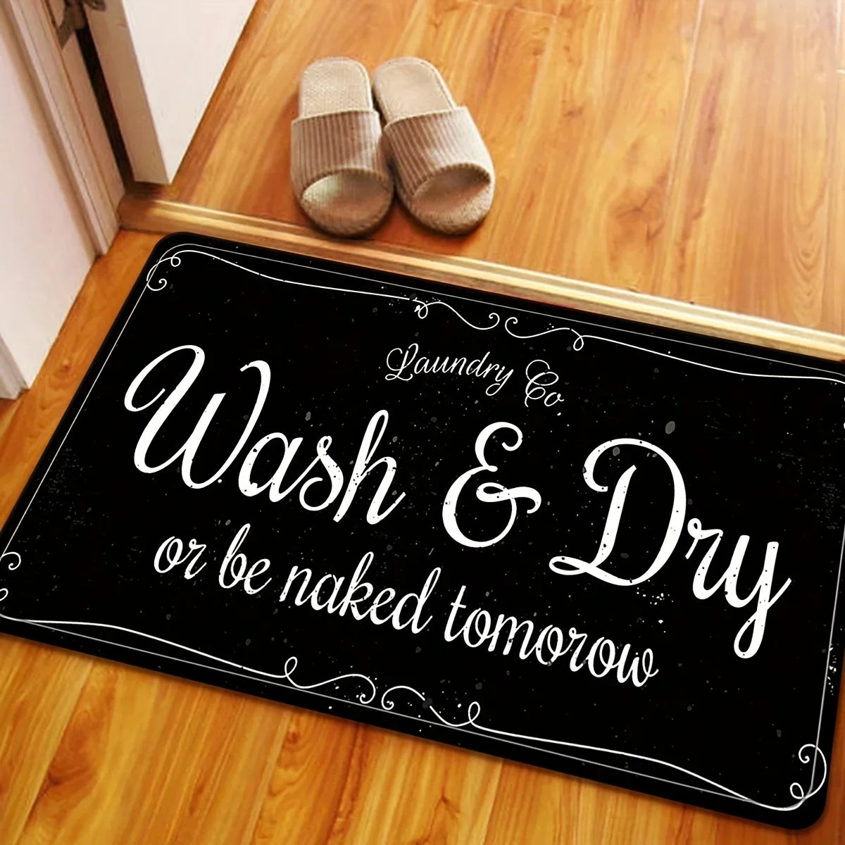 Non-Slip Felt Laundry Room Mat – Washable Runner Rug