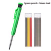 Heavy-Duty Carpenter Pencil Set with Extended Tip and Built-In Sharpener
