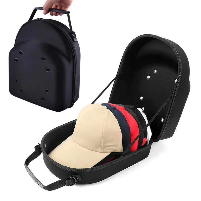 Hard Shell Travel Hat Case with Protective Cover