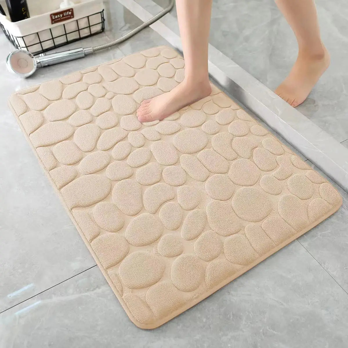 3D Cobblestone Non-Slip Bathroom Mat