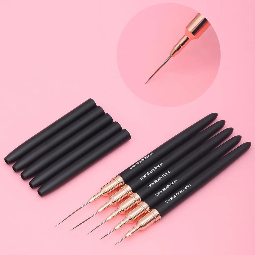 Professional Nail Art Liner Brush Set for Precision Drawing