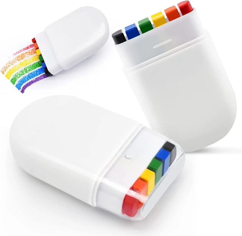 6-Color Washable Rainbow Face & Body Paint Crayon
