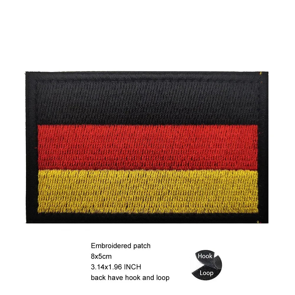 Luminous Reflective German Eagle Patch with Hook-and-Loop Backing