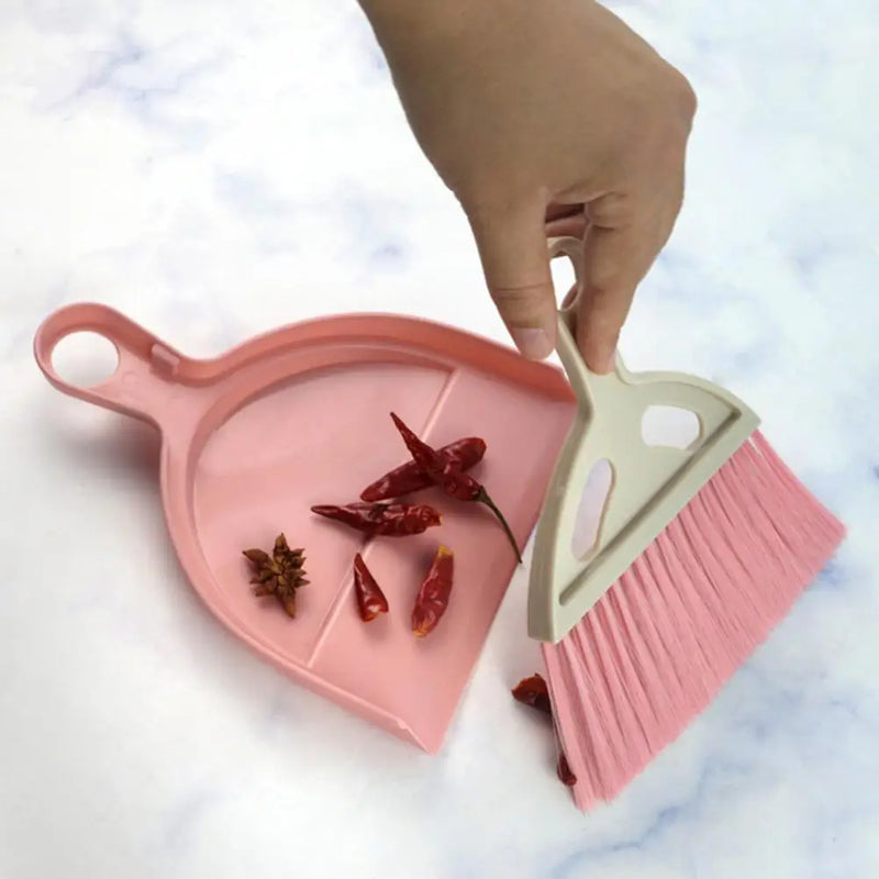 Compact Desktop Broom and Dustpan Set