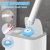 Disposable Toilet Brush Set with Self-Opening Holder
