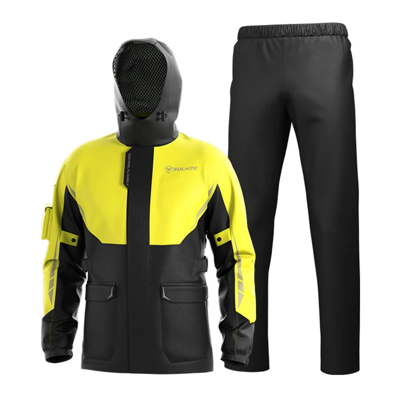 Men's Waterproof Motorcycle Rain Suit with Breathable Fabric