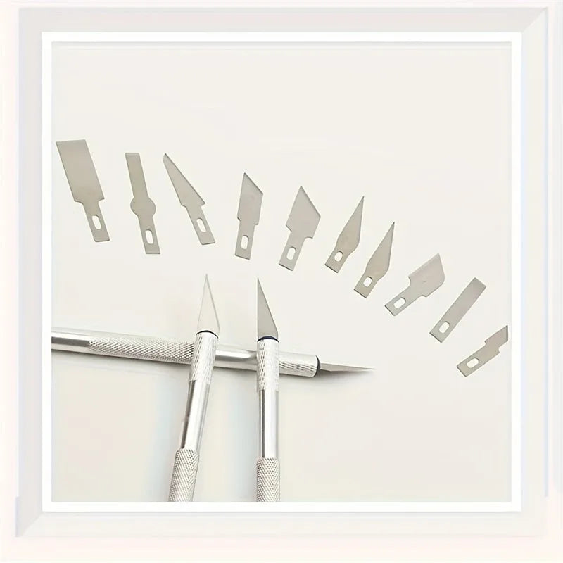 13-Piece Aluminum Alloy Carving Knife Set for Precision Crafting