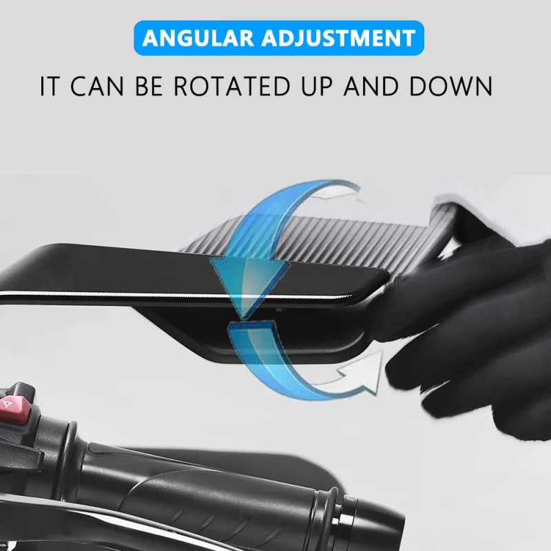 Universal Motorcycle Side Mirrors with Adjustable Winglets