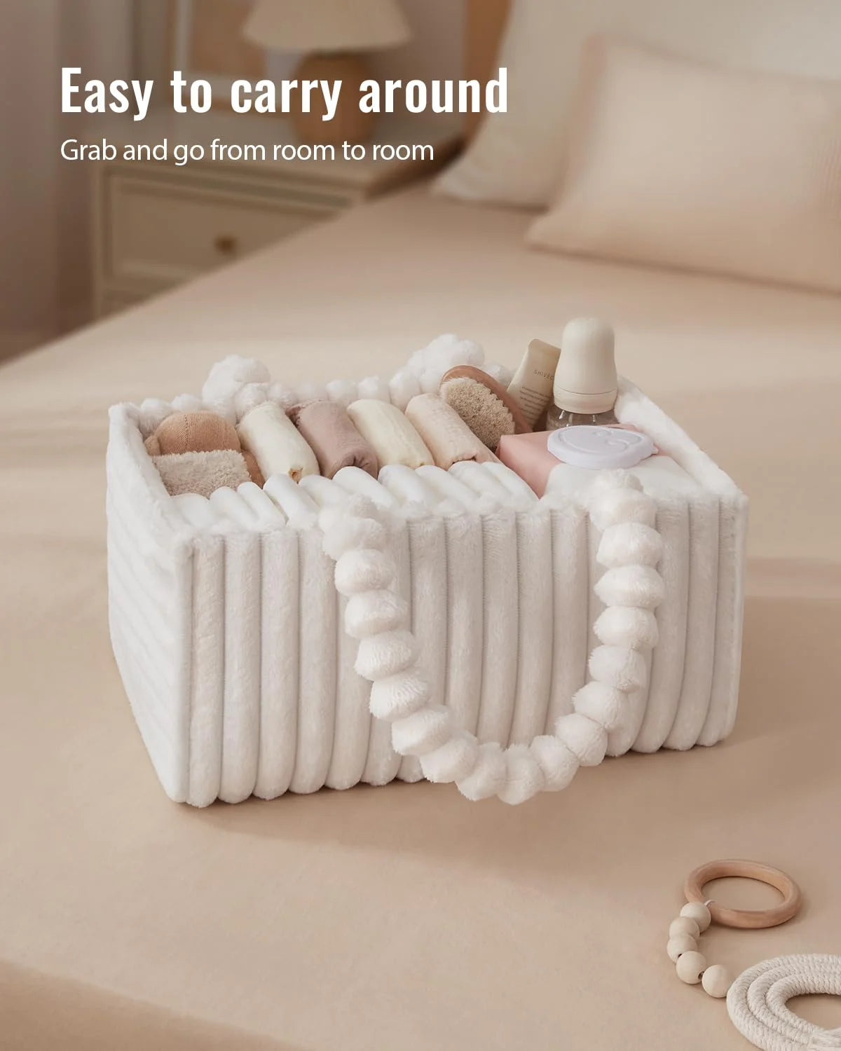 Flannel Diaper Caddy Organizer with Gift Packaging