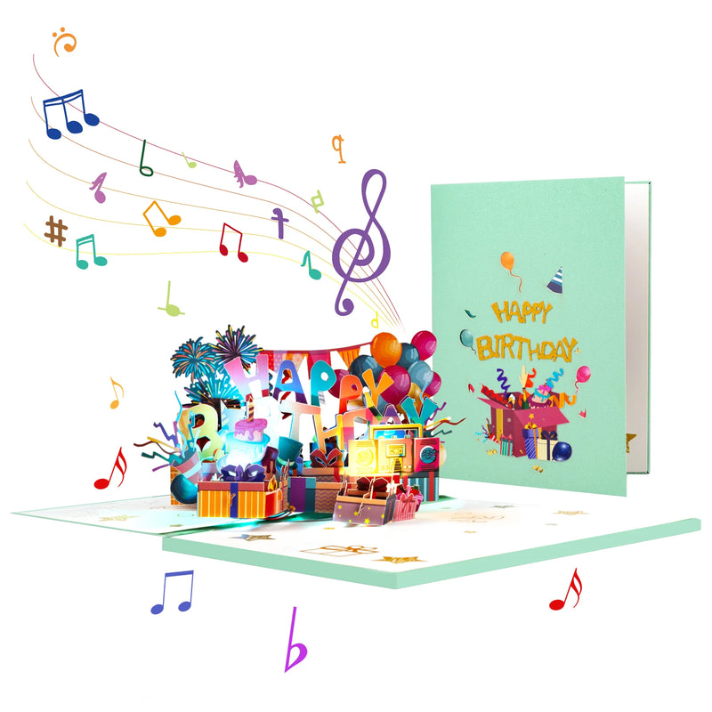 Musical 3D Pop-Up Birthday Card