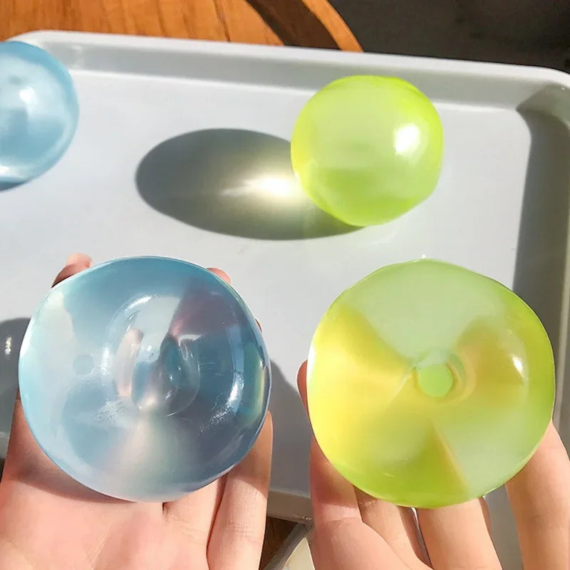 Transparent Coconut Mochi Squishy Stress Relief Toy