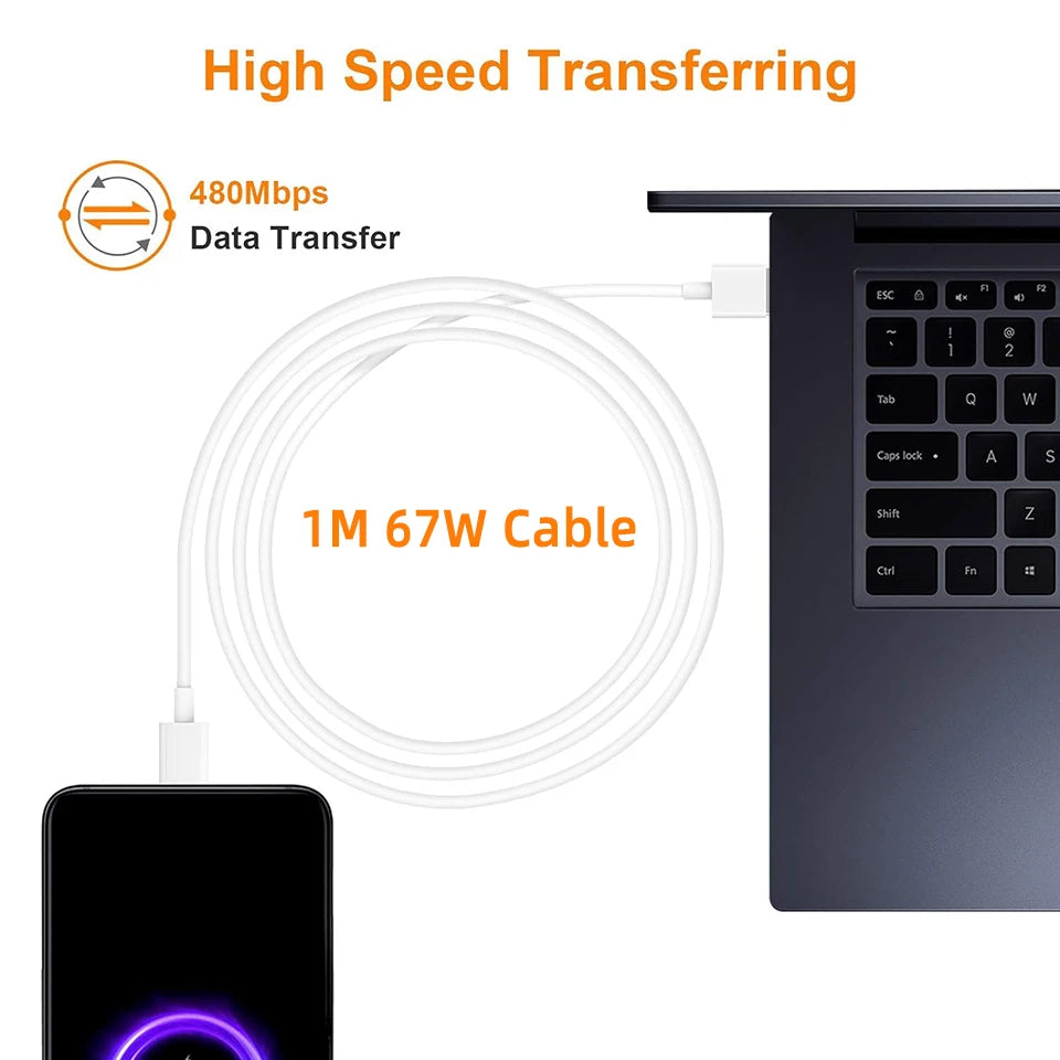 Xiaomi 45W Turbo Fast Charger with USB-C Cable