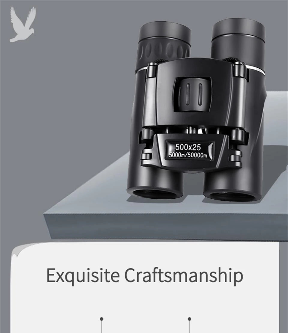 Compact 500x25mm Waterproof Binoculars with BAK4 Prism