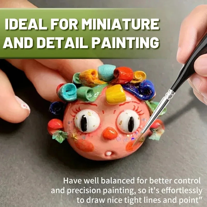 Set de Pinceles de Punta Fina para Miniaturas y Modelos