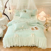 Princess Chiffon Duvet Cover with Romantic Ruffles