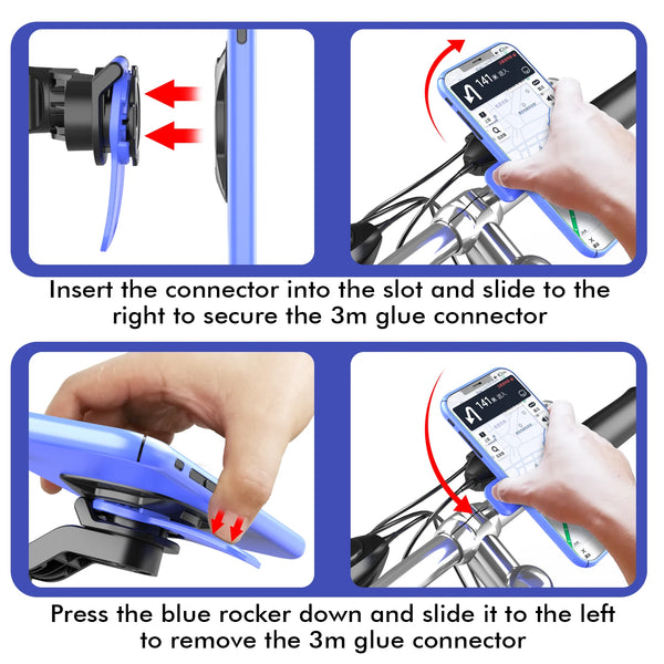 Anti-Shake Motorcycle Phone Mount with Vibration Dampener