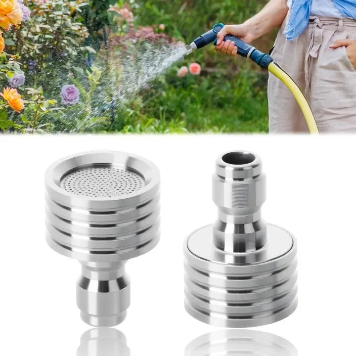 Stainless steel high-pressure washer nozzle with 1/4 quick connect fitting