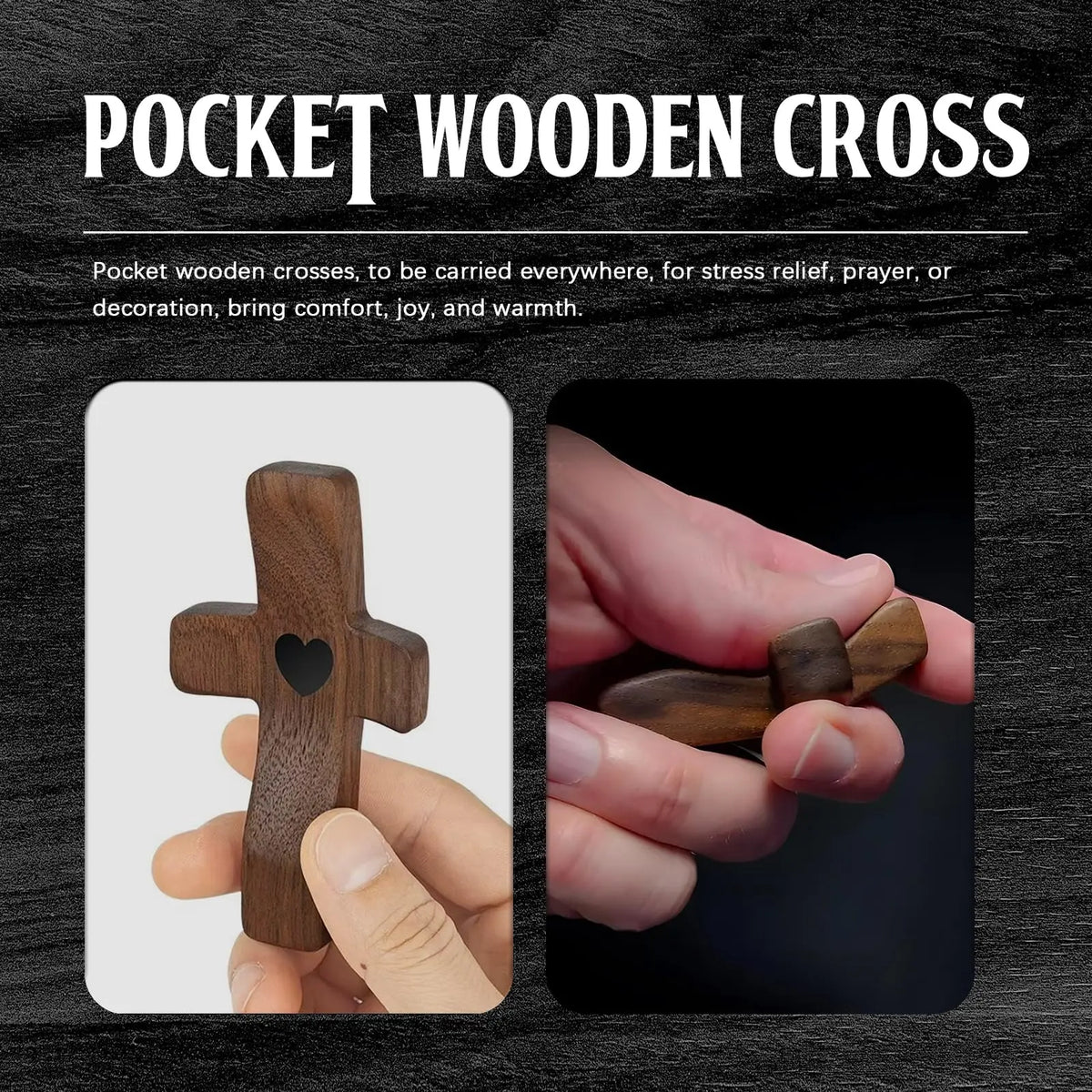 Handmade Pocket Prayer Cross for Comfort and Reflection