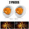 Two pieces of orange watermelon LED marker and turn signal lights for vehicles