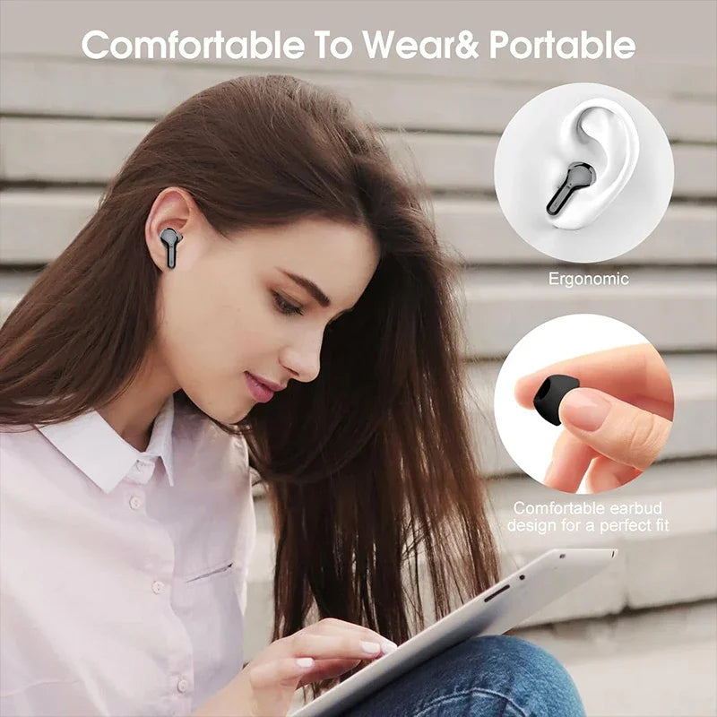 سماعات أذن لاسلكية من SmartPicks مع ميكروفون إلغاء الضوضاء