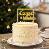 Golden Acrylic Happy Birthday Cake Topper