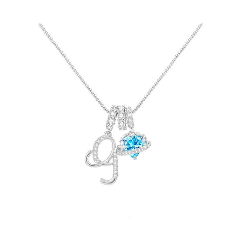 Heart-Shaped Initial Pendant Necklace