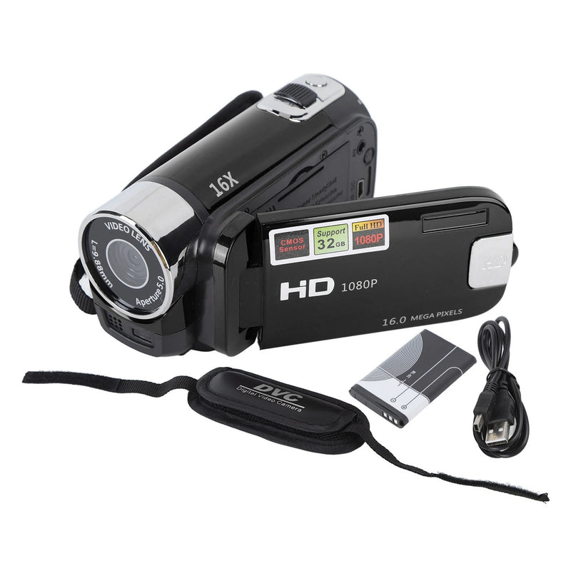 4K Video Camera with Rotatable 2.7-inch Screen, 48MP, 16x Digital Zoom