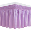 Wrap-Around Ruffle Bed Skirt with Elastic Belt - 15 Inch Drop