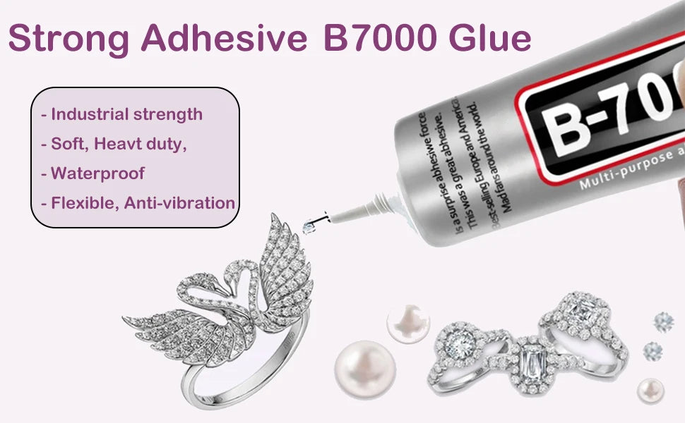 Premium Clear Jewelry Glue for Stones, Gems & Repairs