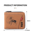 Vintage Waxed Leather Bifold Wallet with Coin Pocket