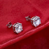 8mm D-Color Moissanite Stud Earrings in 925 Sterling Silver
