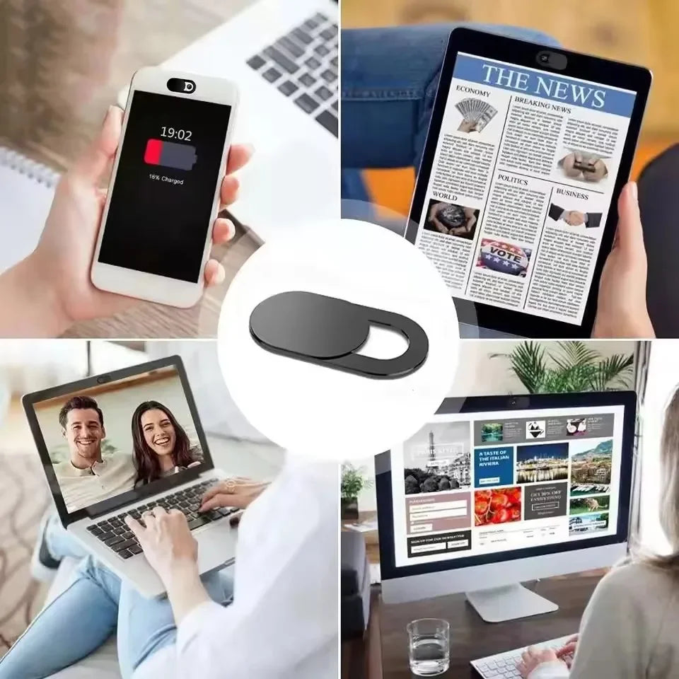 Ultra-Thin Sliding Webcam Privacy Cover for Laptops, Tablets & Phones