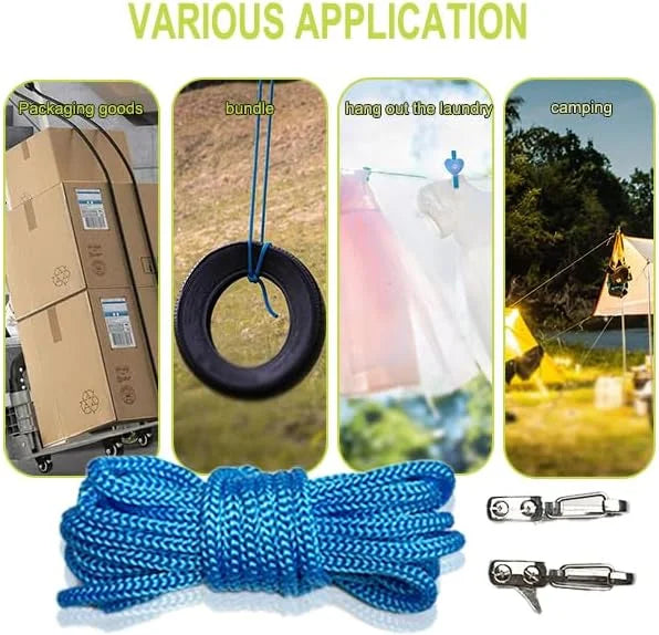 Heavy-Duty Rope Tensioner with Retractable Tie-Down