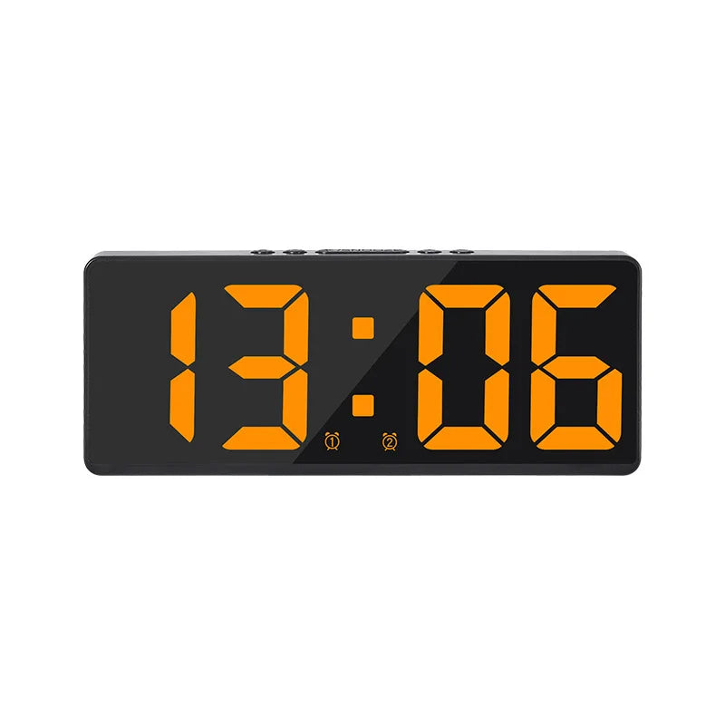Modern LED Alarm Clock with Voice Control and Night Mode