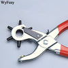 Heavy-Duty Leather Hole Punch Tool with 6 Interchangeable Sizes
