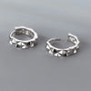 Boucles d'oreilles créoles géométriques en argent sterling 925