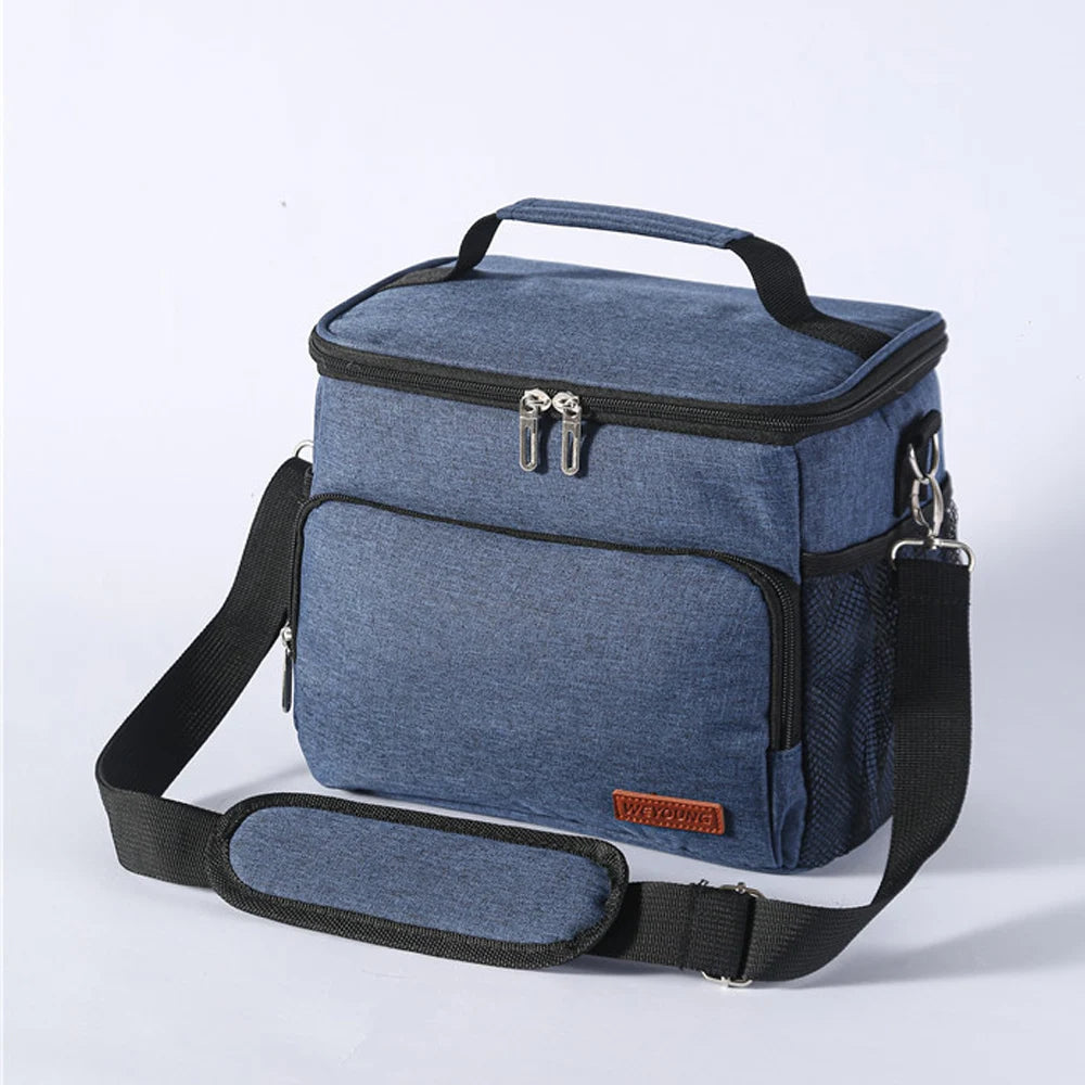 Insulated Thermal Shoulder Lunch Bag with Waterproof Lining