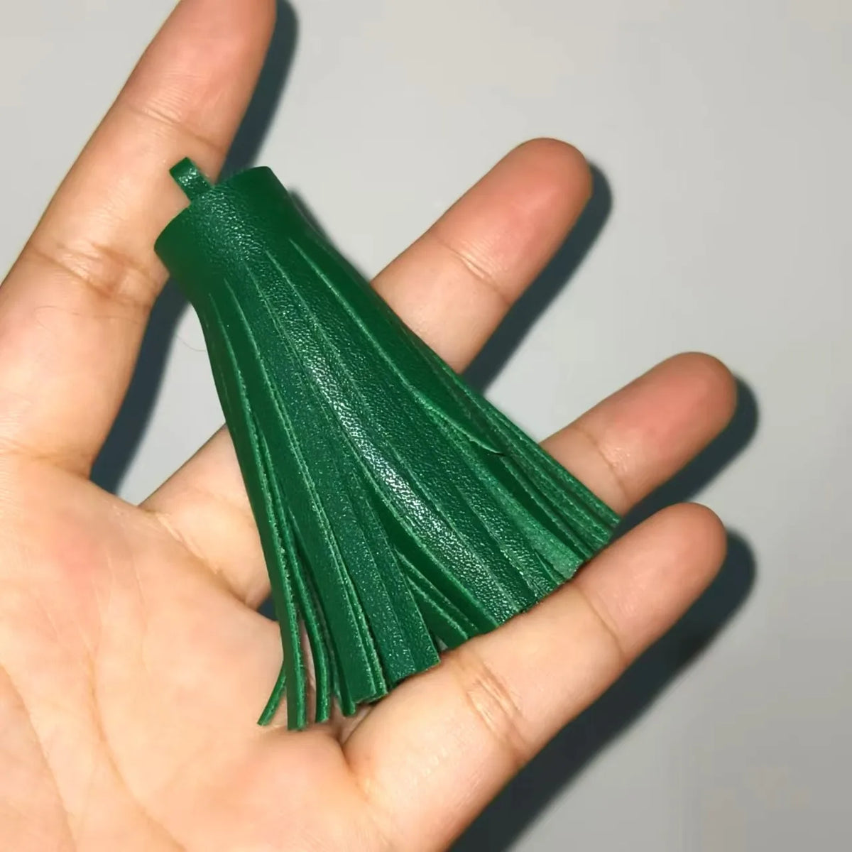 Faux Leather Tassel Fringe Craft Pendants (Set of 5)