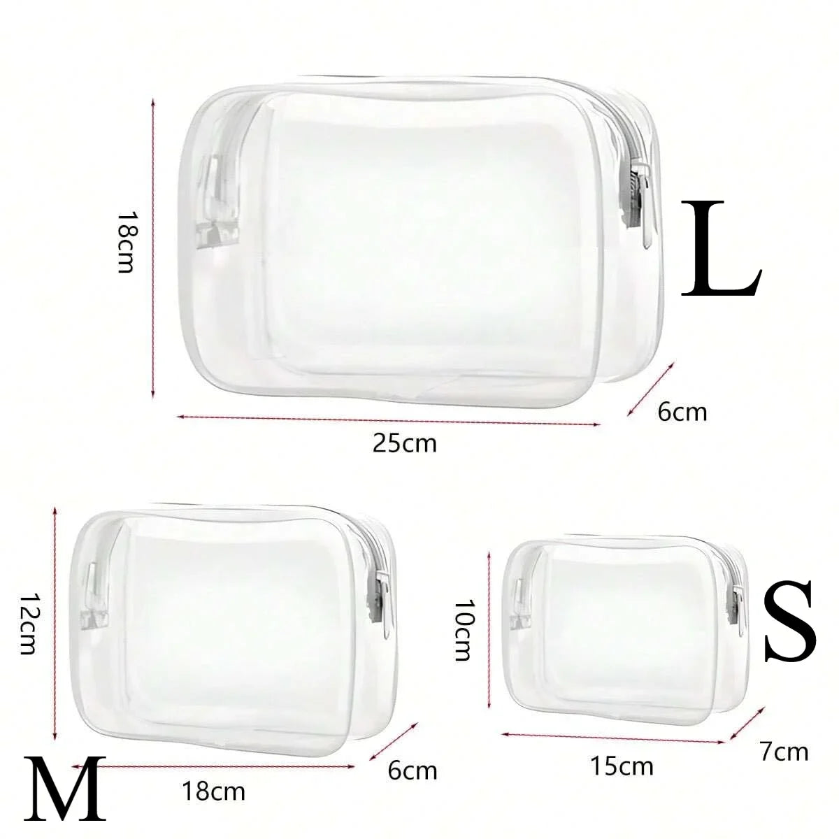 Clear Travel Toiletry Bag with Zipper