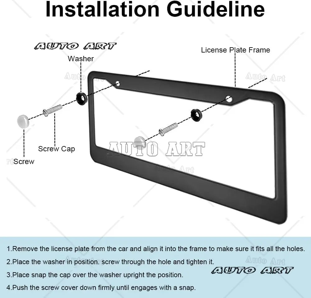 Custom License Plate Frame with Personalized Text and Logo