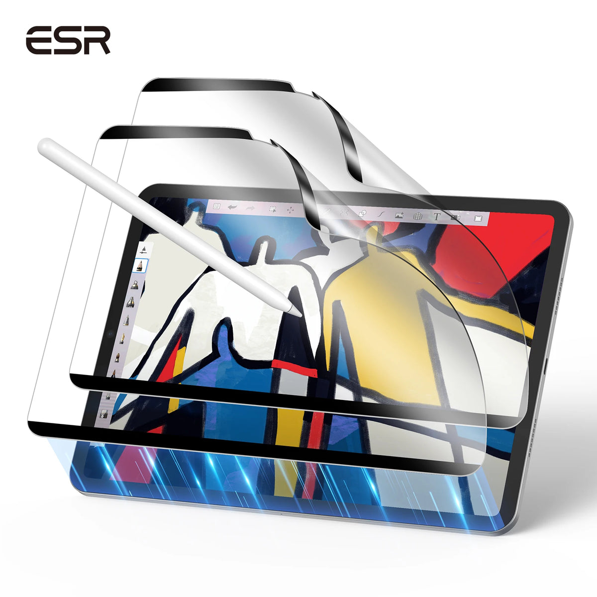 Magnetic Paper-Feel Screen Protector for iPad (2-Pack)