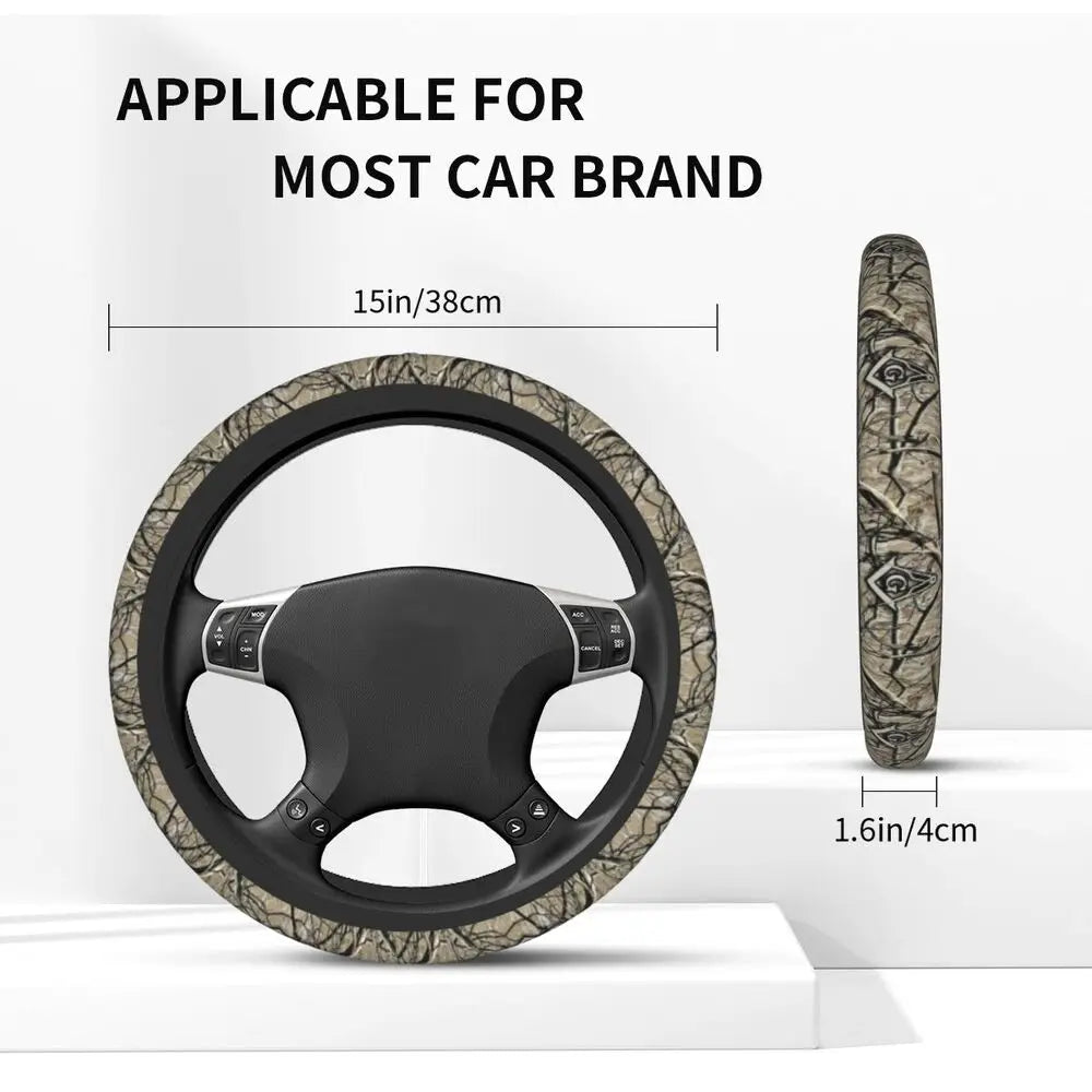 Tree Camouflage Elastic Steering Wheel Cover
