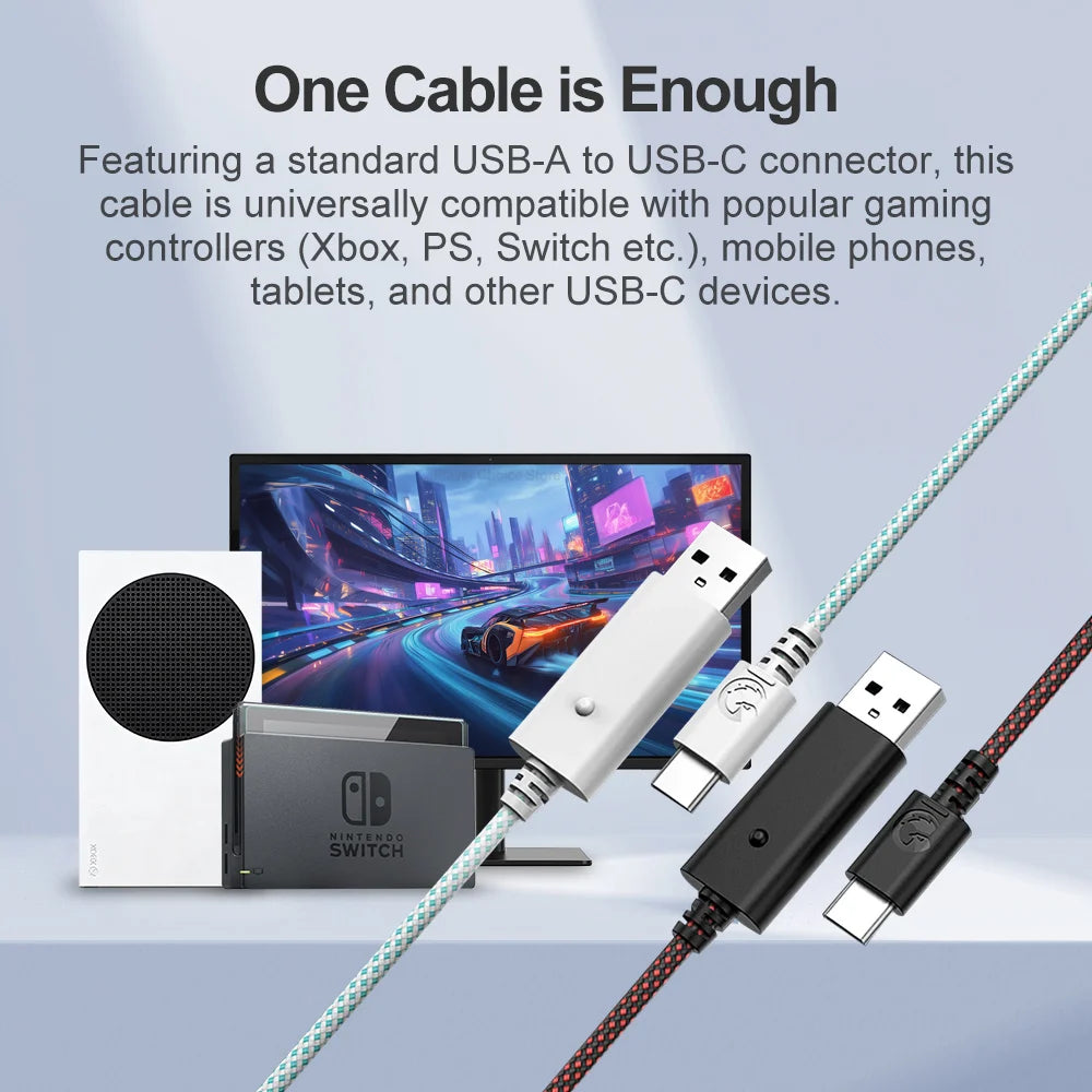 GameSir 3m Nylon Braided USB-C Cable for Controllers