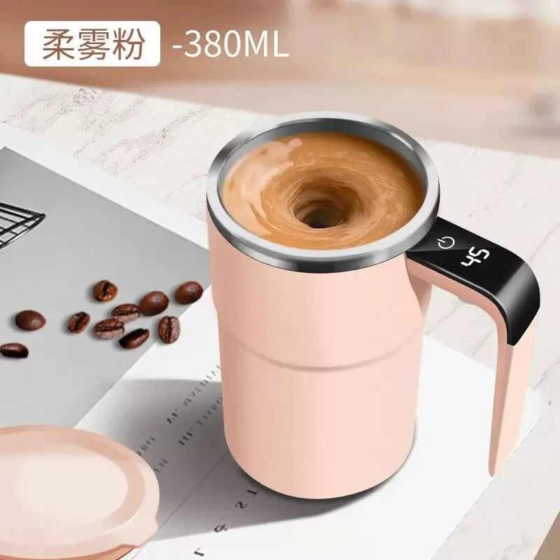 Self-Stirring Travel Mug with Temperature Display