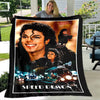 Michael Jackson Retro Print Coral Fleece Decke