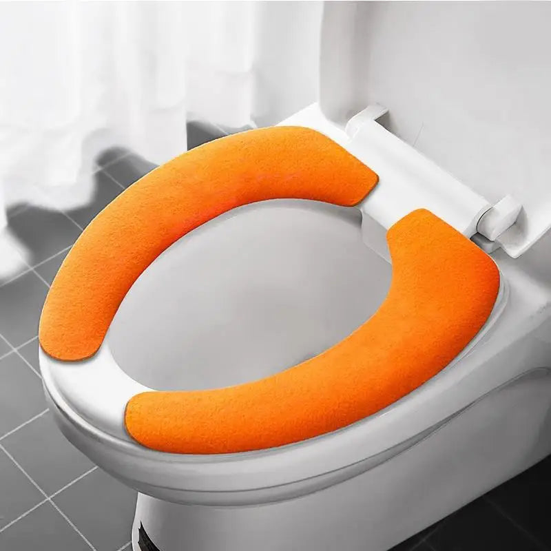 Plush Non-Slip Toilet Seat Cover Set – Washable & Eco-Friendly