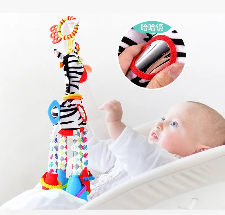 Musical Plush Animal Rattle & Teether Toy for Babies