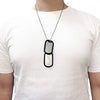 Personalized Stainless Steel Dog Tag Necklace Set - Military Style with Rubber Silencers