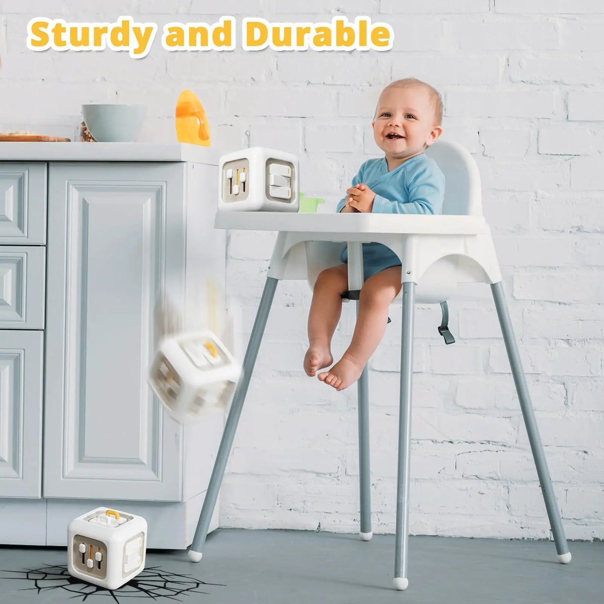 Montessori 6-in-1 Activity Cube for Toddlers – Sensory Busy Board & Learning Toy